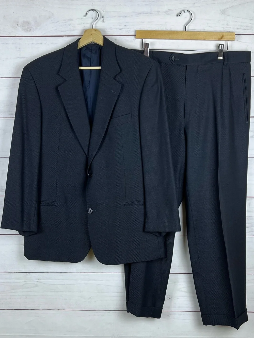 Hugo Boss Galilei Mens Black Suit Set Blazer & Pants 44R 34x28